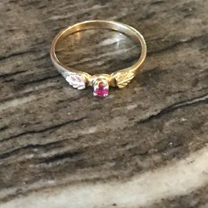Black hills gold ruby ring